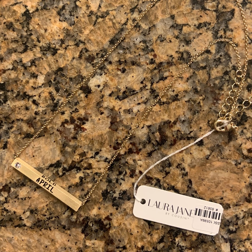 April birthstone necklace